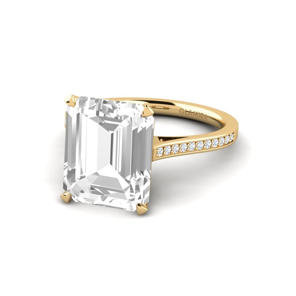 White Topaz Engagement Ring Subtend - 7.0 crt