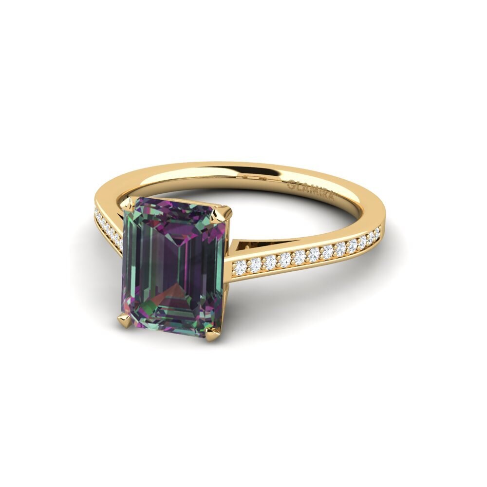 Mystic Topaz Engagement Ring Subtend - 2.68 crt