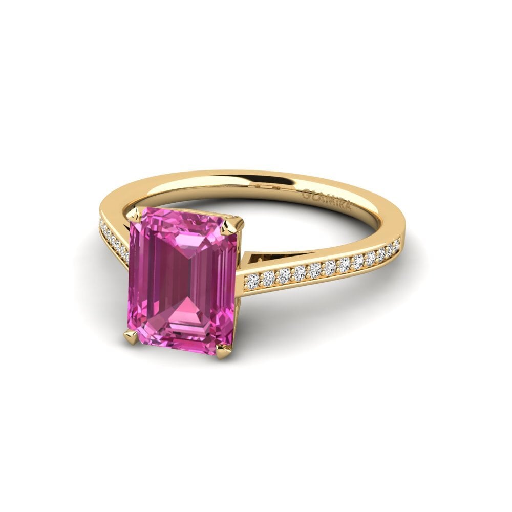 Pink Topaz Engagement Ring Subtend - 2.68 crt