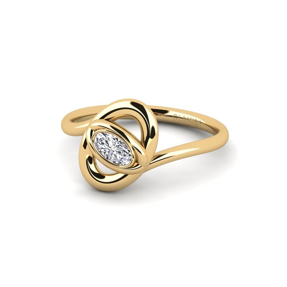 Moissanite Anel de Noivado Tidal