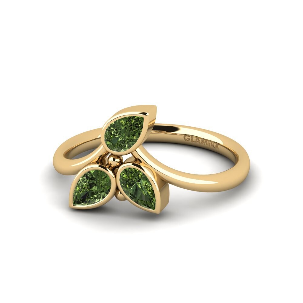 Green Sapphire Engagement Ring Tribo