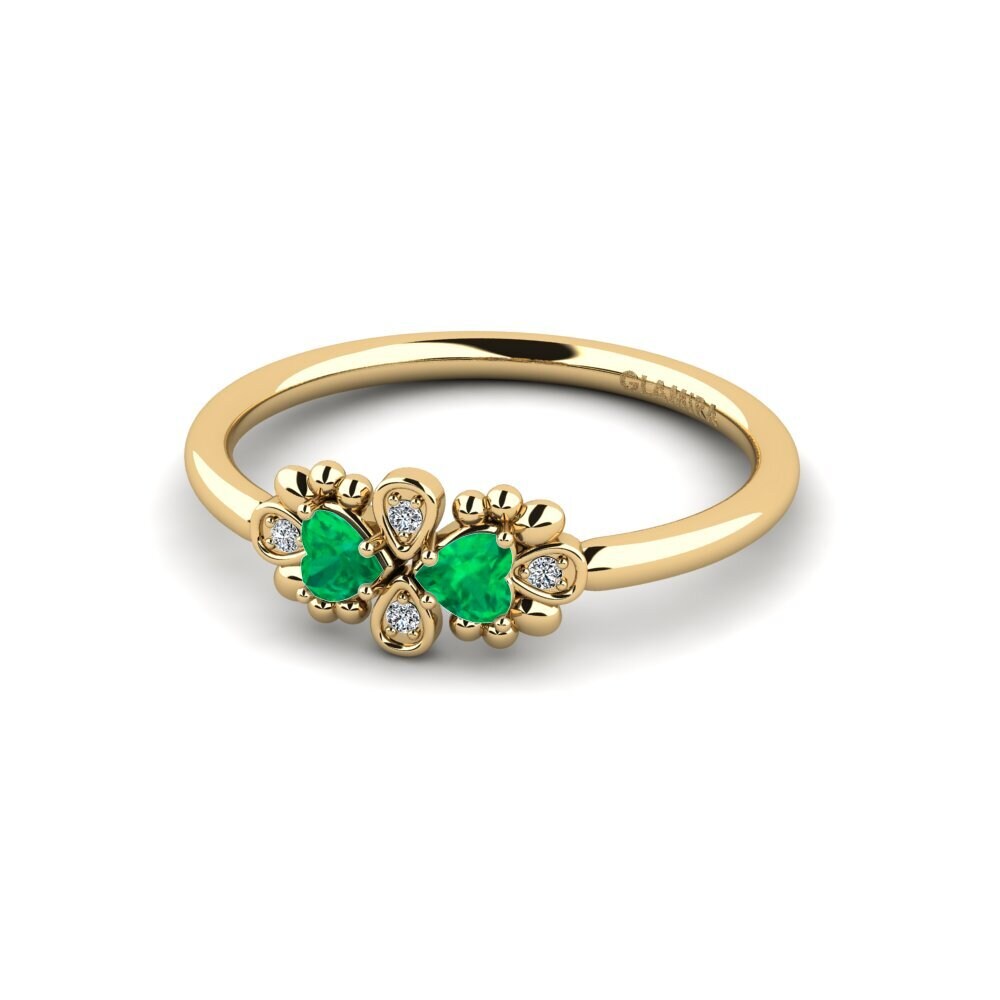 Emerald Engagement Ring Unfrill
