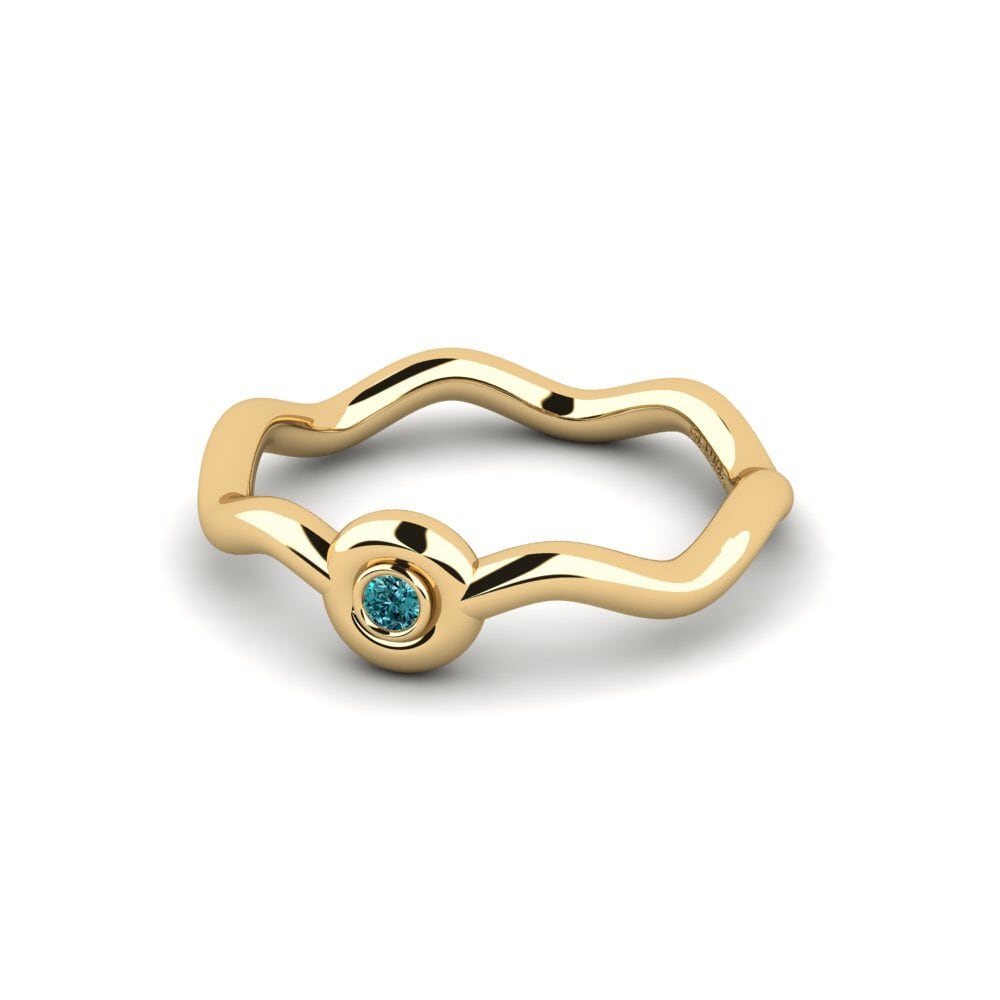 Diamante Azul Anillo de compromiso Vineeta