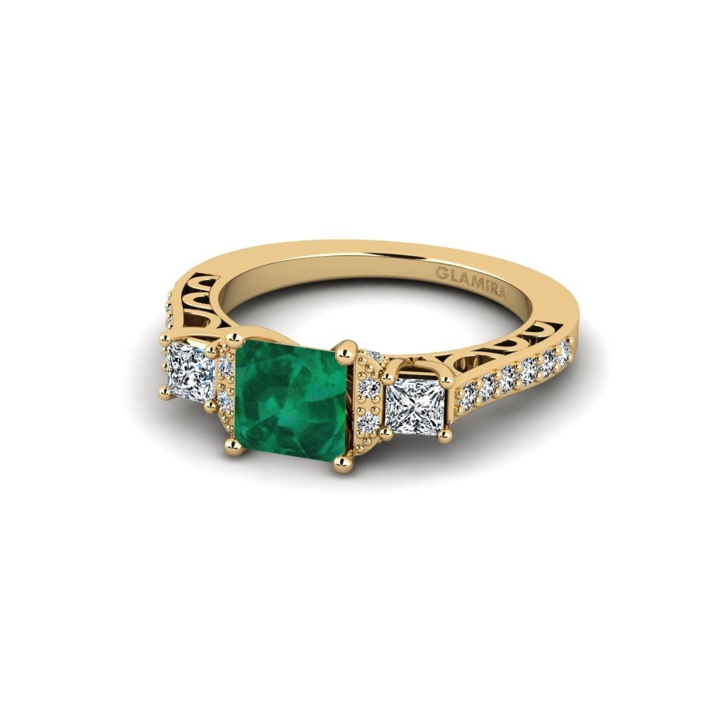 Emerald Engagement Ring Wicge