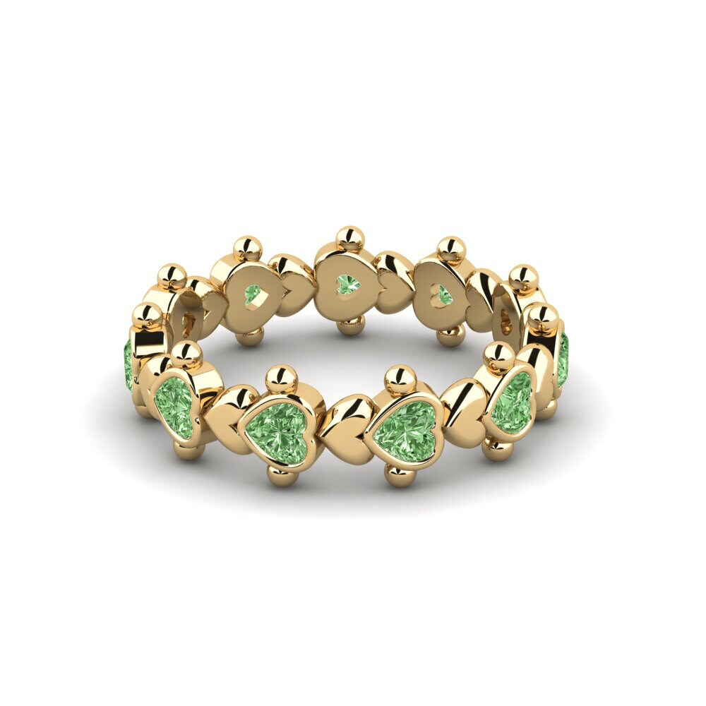 Diamante Verde Anillo de compromiso Zave