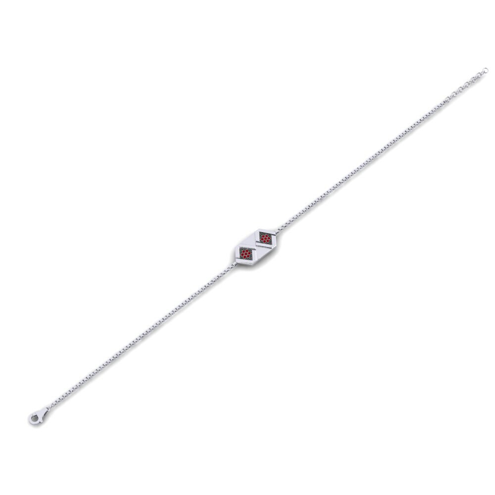 Circonita Roja Pulsera para hombre Lekhoussa