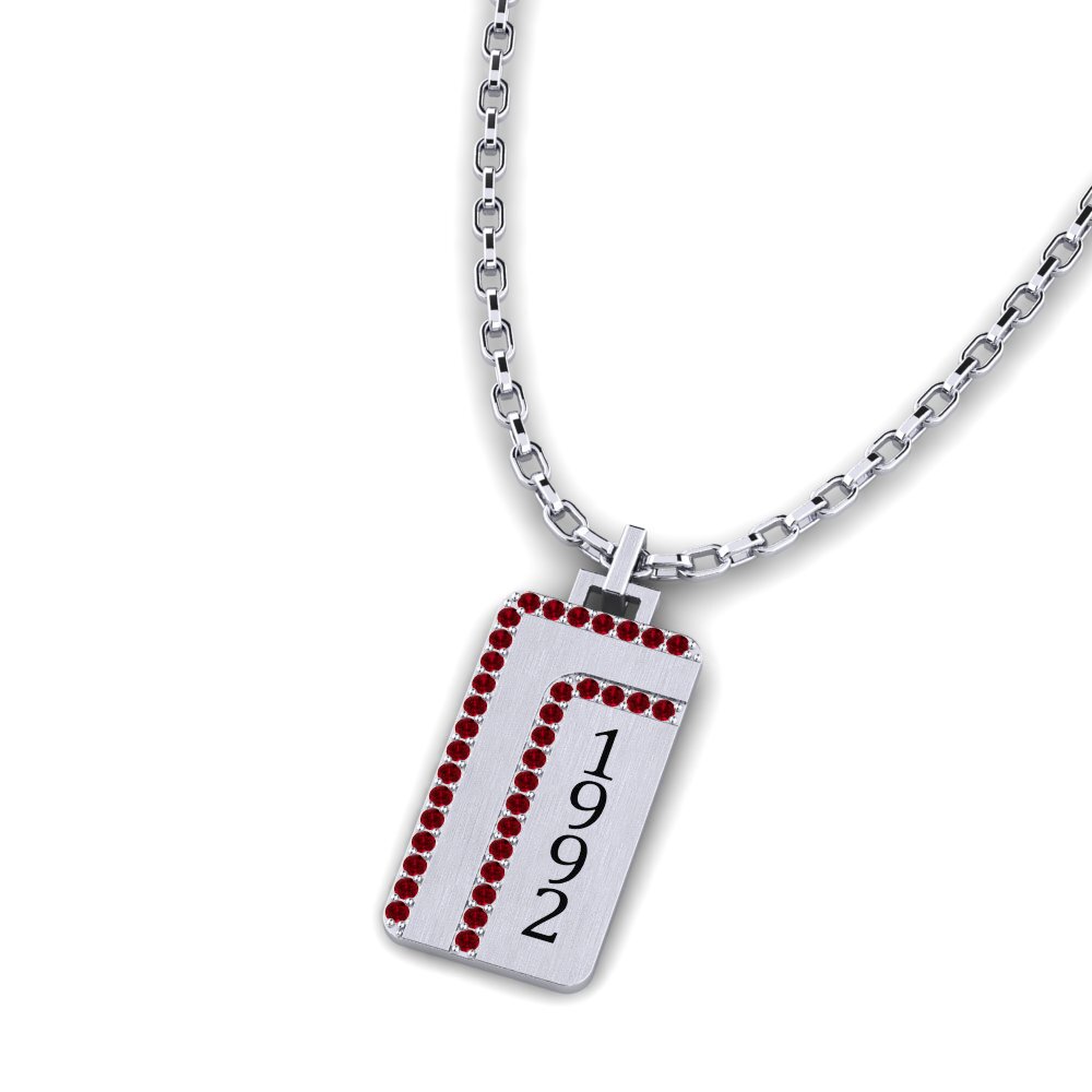 Circonita Roja Colgante para hombre Notodden
