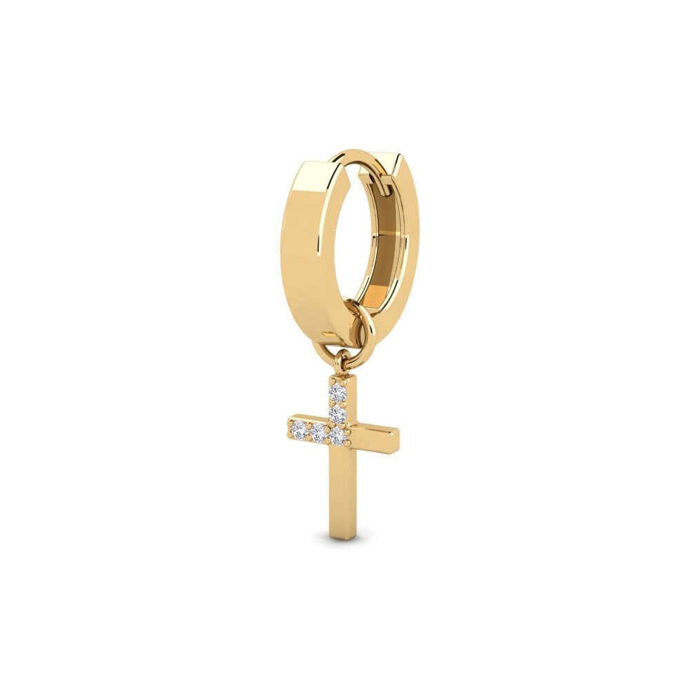 14ct Yellow Gold Men's Earring Oslo - A