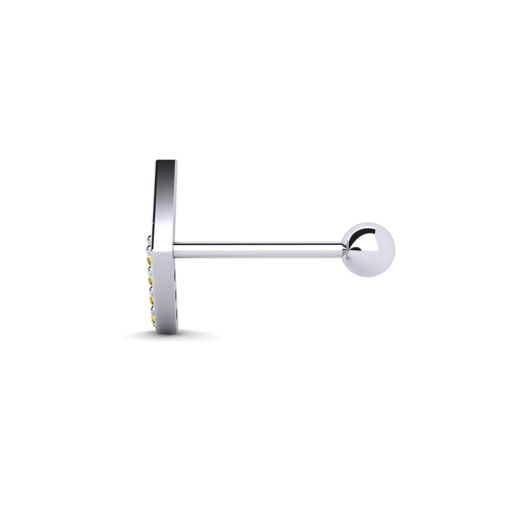 Zafiro amarillo Piercing oreja hombre Pasas