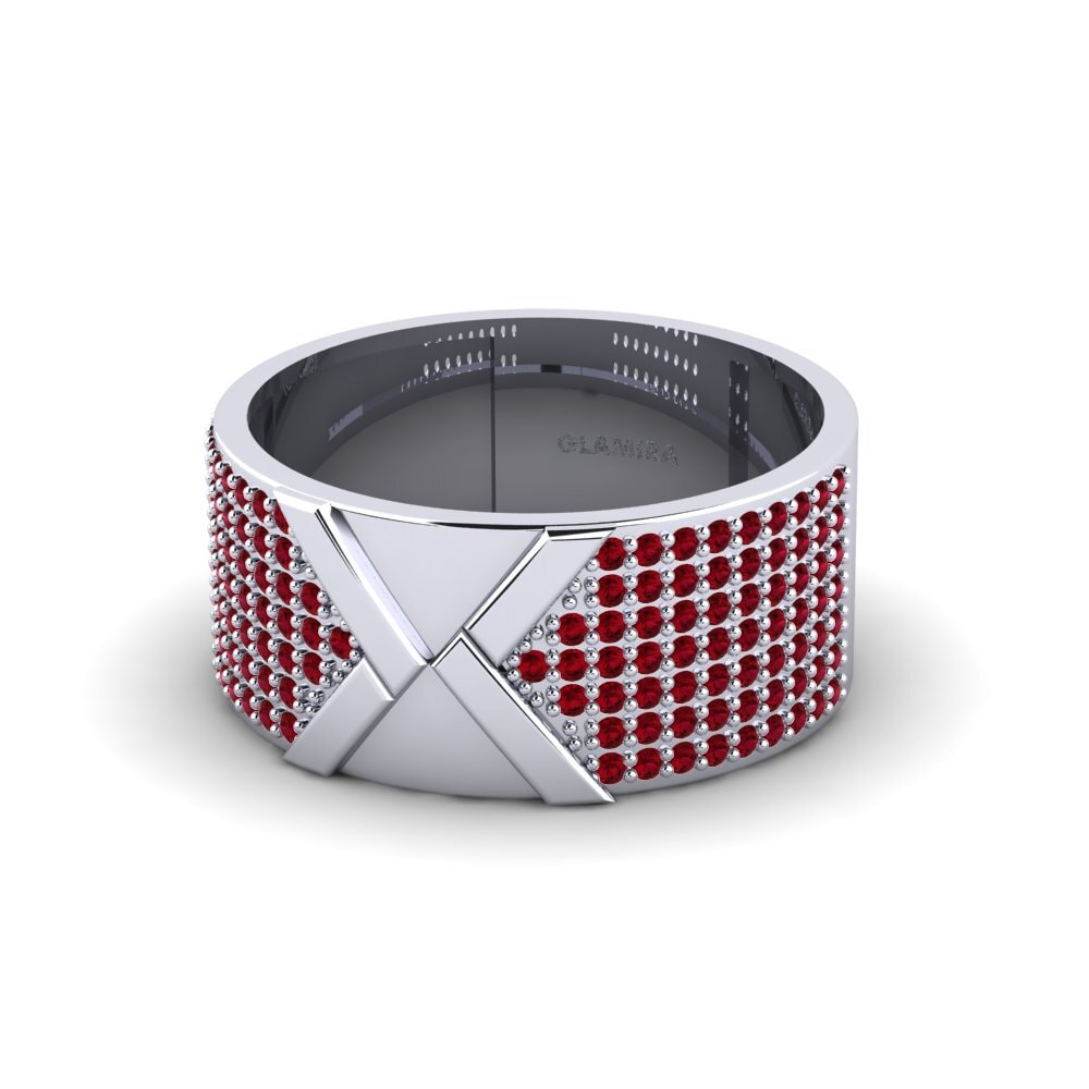 Circonita Roja Anillo de Hombre Pergoussa