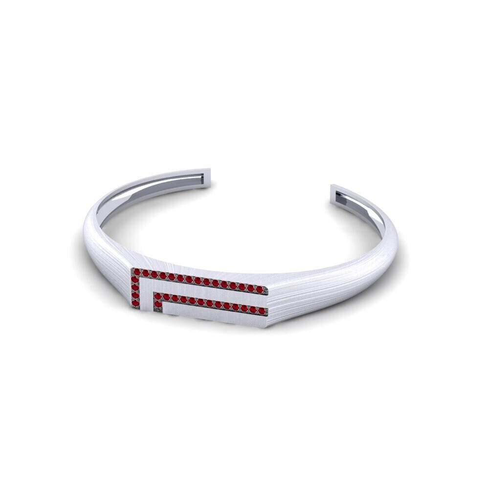 Circonita Roja Pulsera para hombre Plano