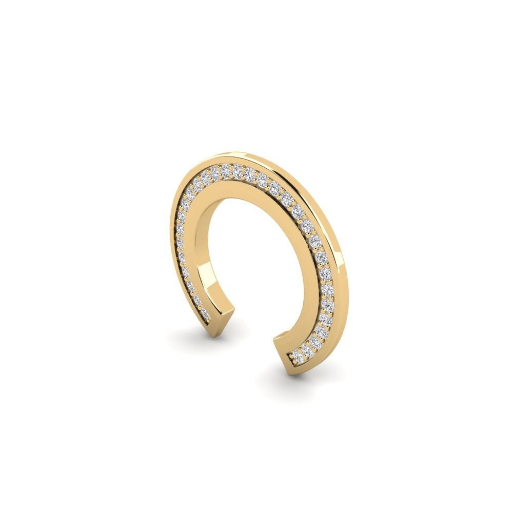 9ct Yellow Gold Diamond Men's Ear Cuff Schafberg