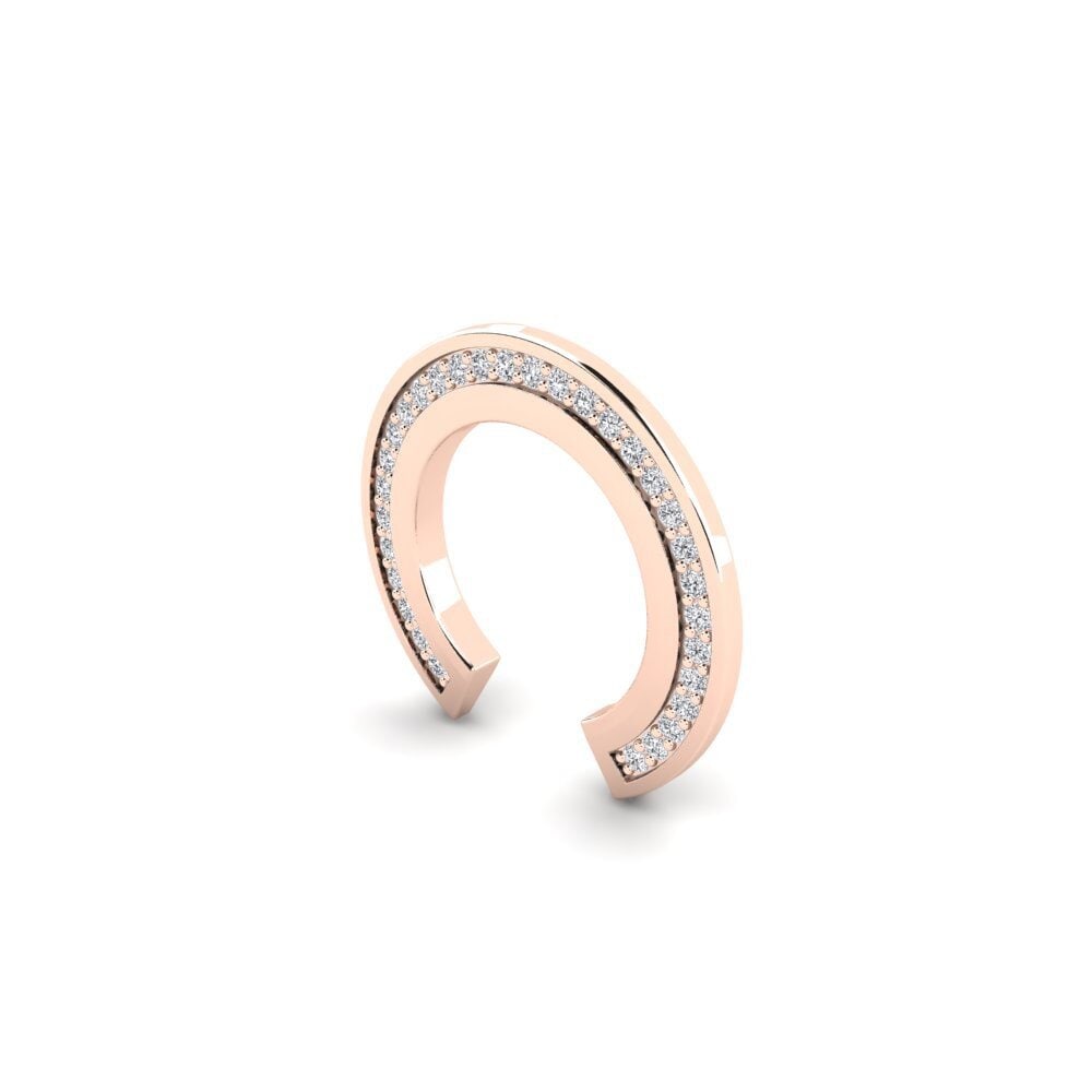 14k Oro Rosa Diamante cultivado en laboratorio Aro oreja hombre Schafberg