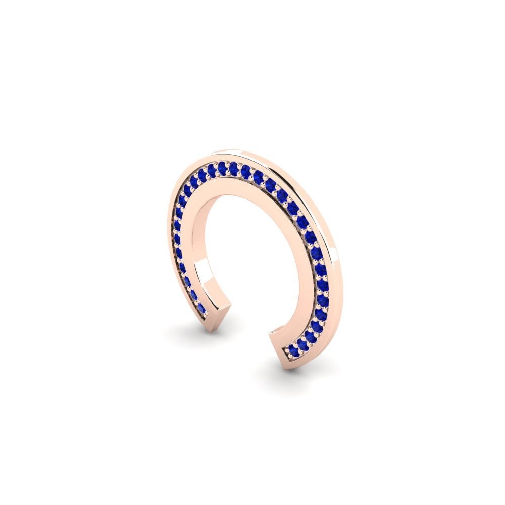 9ct Rose Gold Sapphire Men's Ear Cuff Schafberg