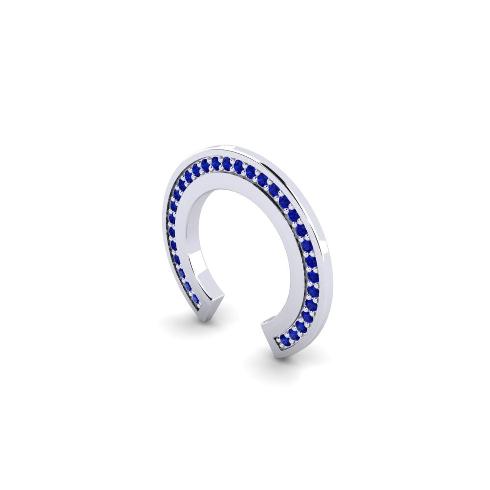 9k Oro Blanco Zafiro Aro oreja hombre Schafberg