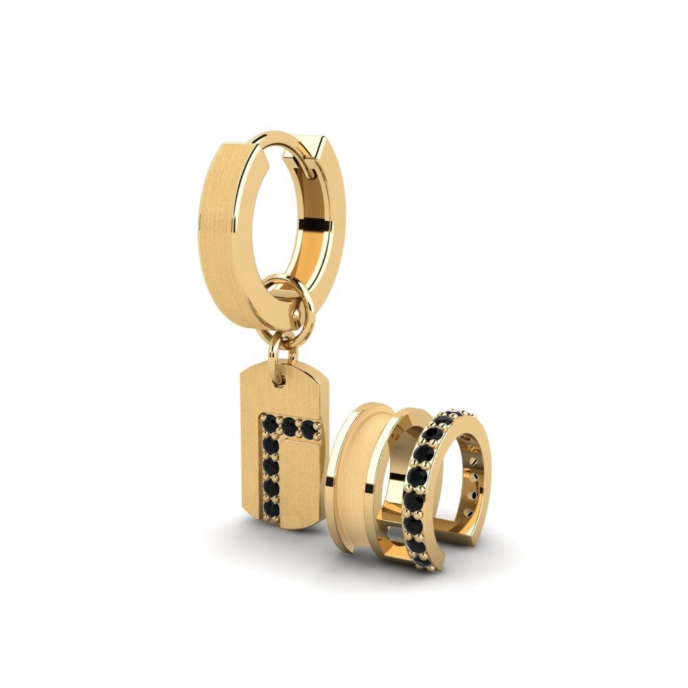 9k Oro Amarillo Pendiente para hombre Stockholm - SET
