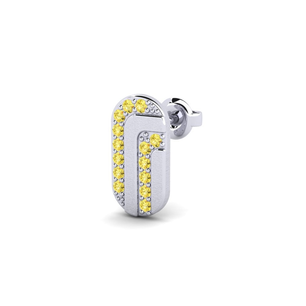 Zafiro amarillo Pendiente para hombre Thisted