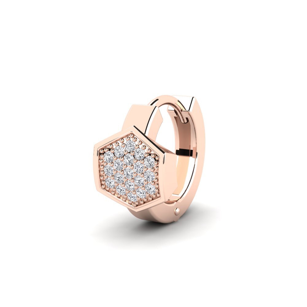 9k Oro Rosa Pendiente para hombre Tunupa