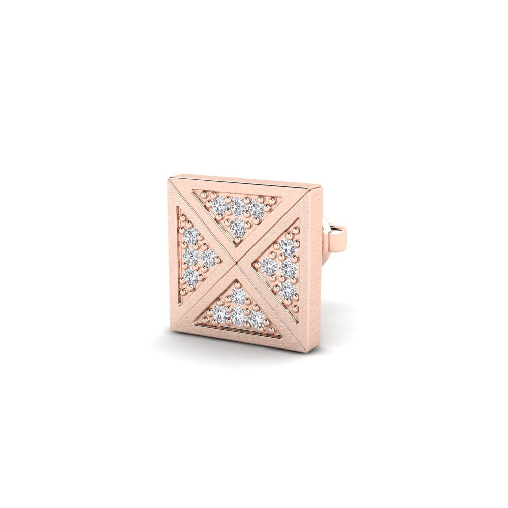 14K Rose Gold Men's Earring Tupungato