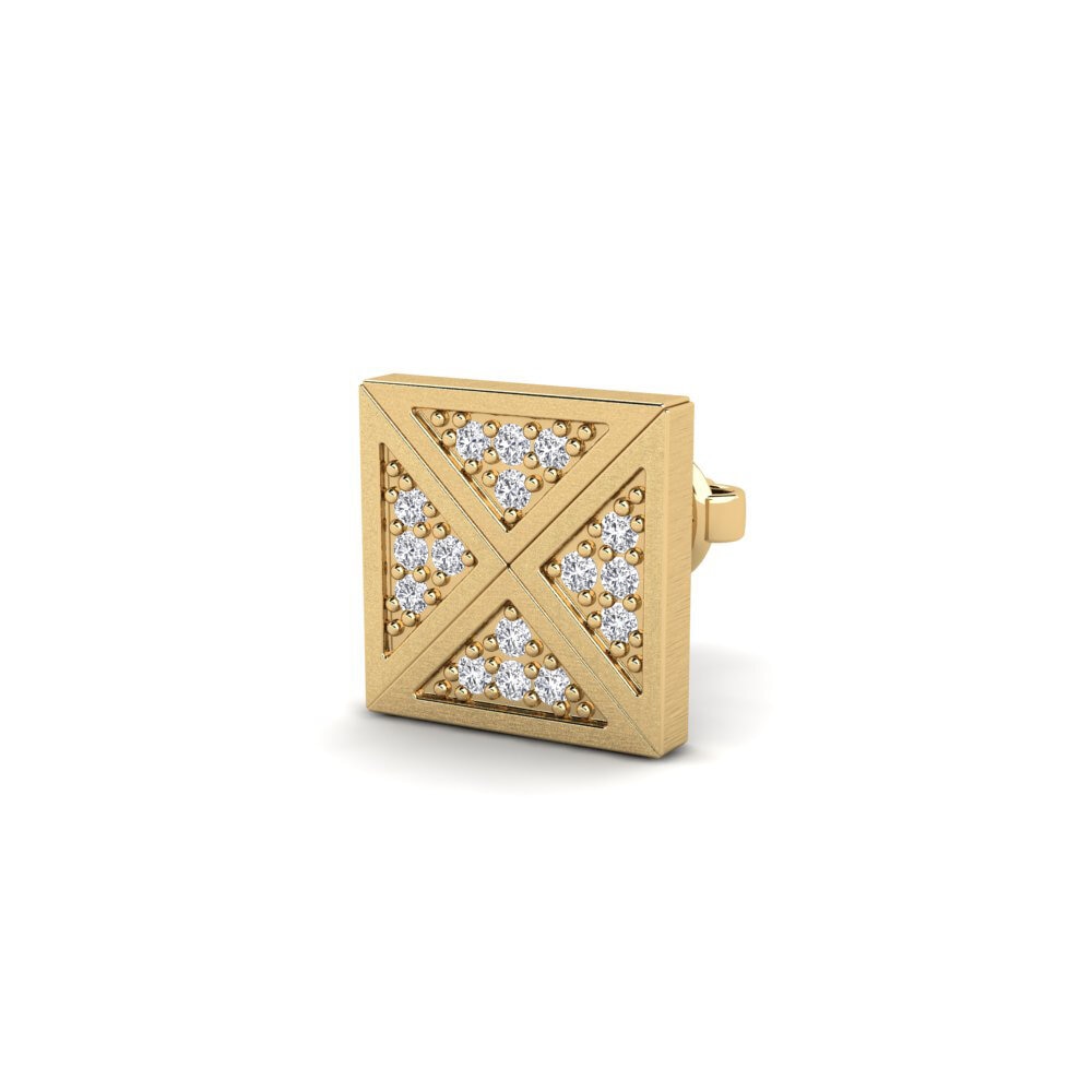 9ct Yellow Gold Men's Earring Tupungato