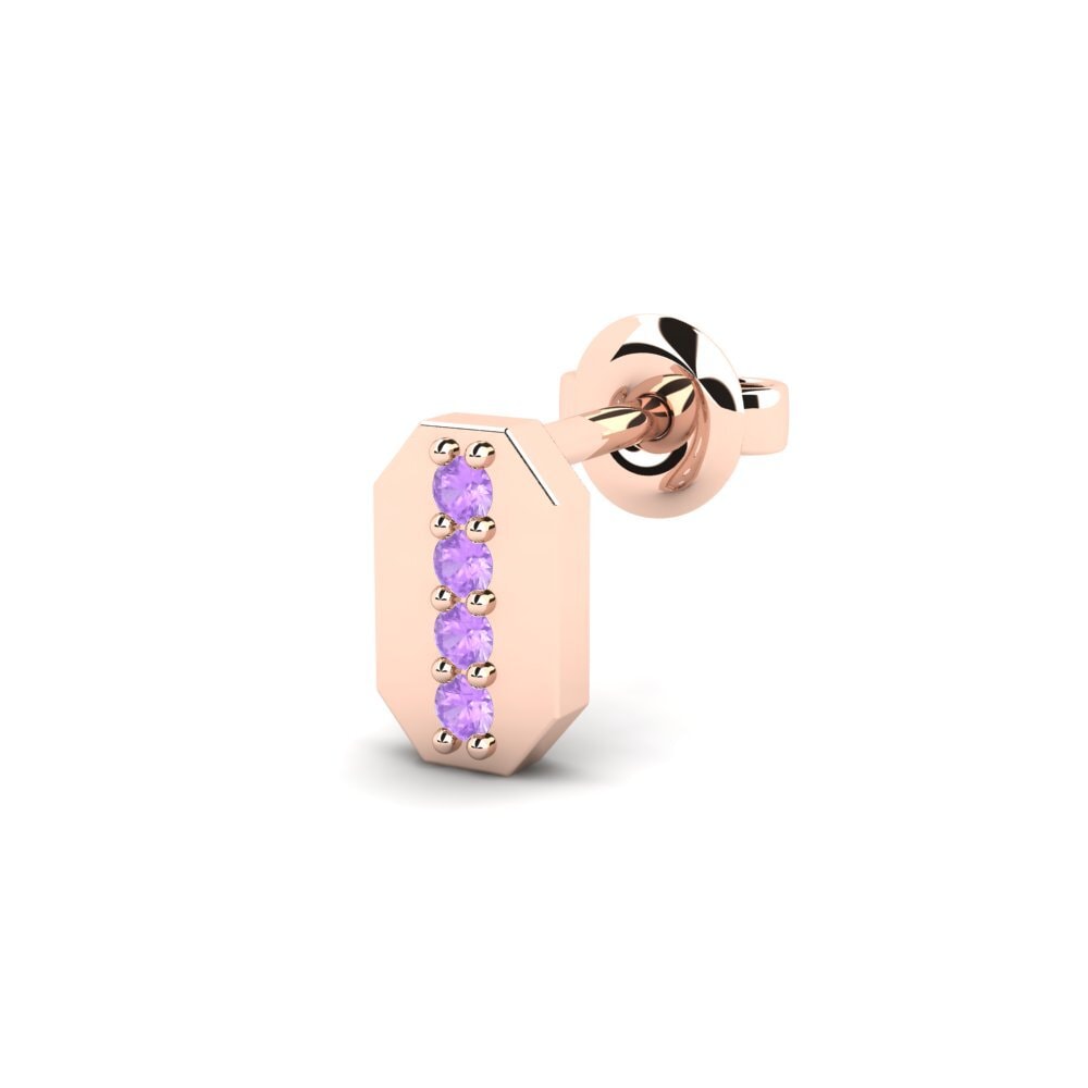 9k Oro Rosa Amatista Pendiente para hombre Washakie