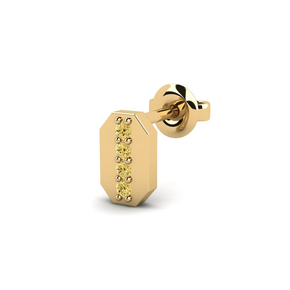 9ct Yellow Gold Yellow Diamond Men's Earring Washakie