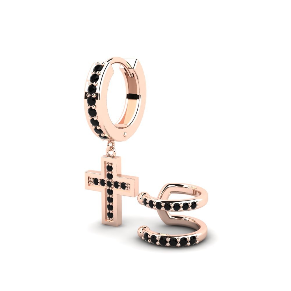 18k Oro Rosa Pendiente para hombre Wildkogel - SET