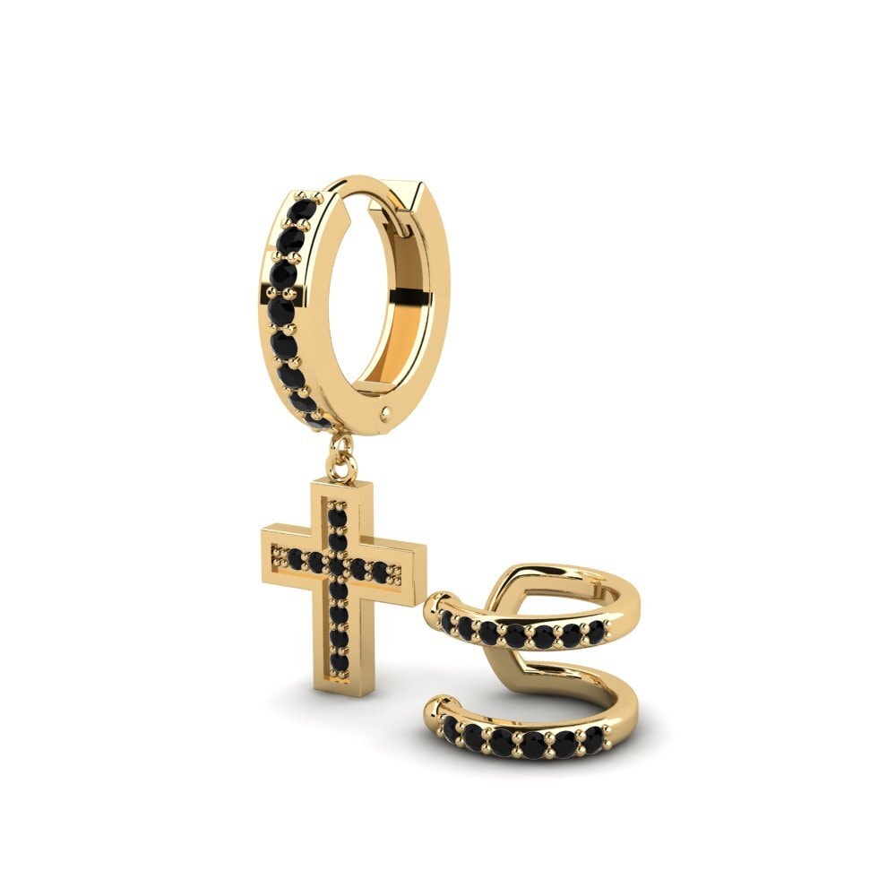 9k Oro Amarillo Pendiente para hombre Wildkogel - SET