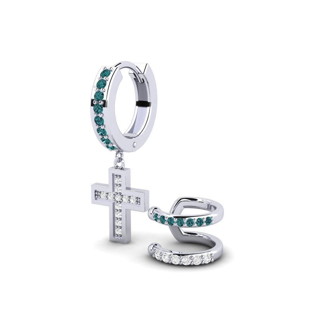 Diamante Azul Pendiente para hombre Wildkogel - SET