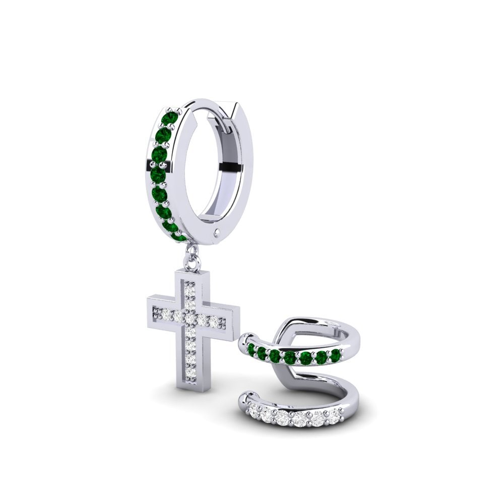 Circonita Verde Pendiente para hombre Wildkogel - SET