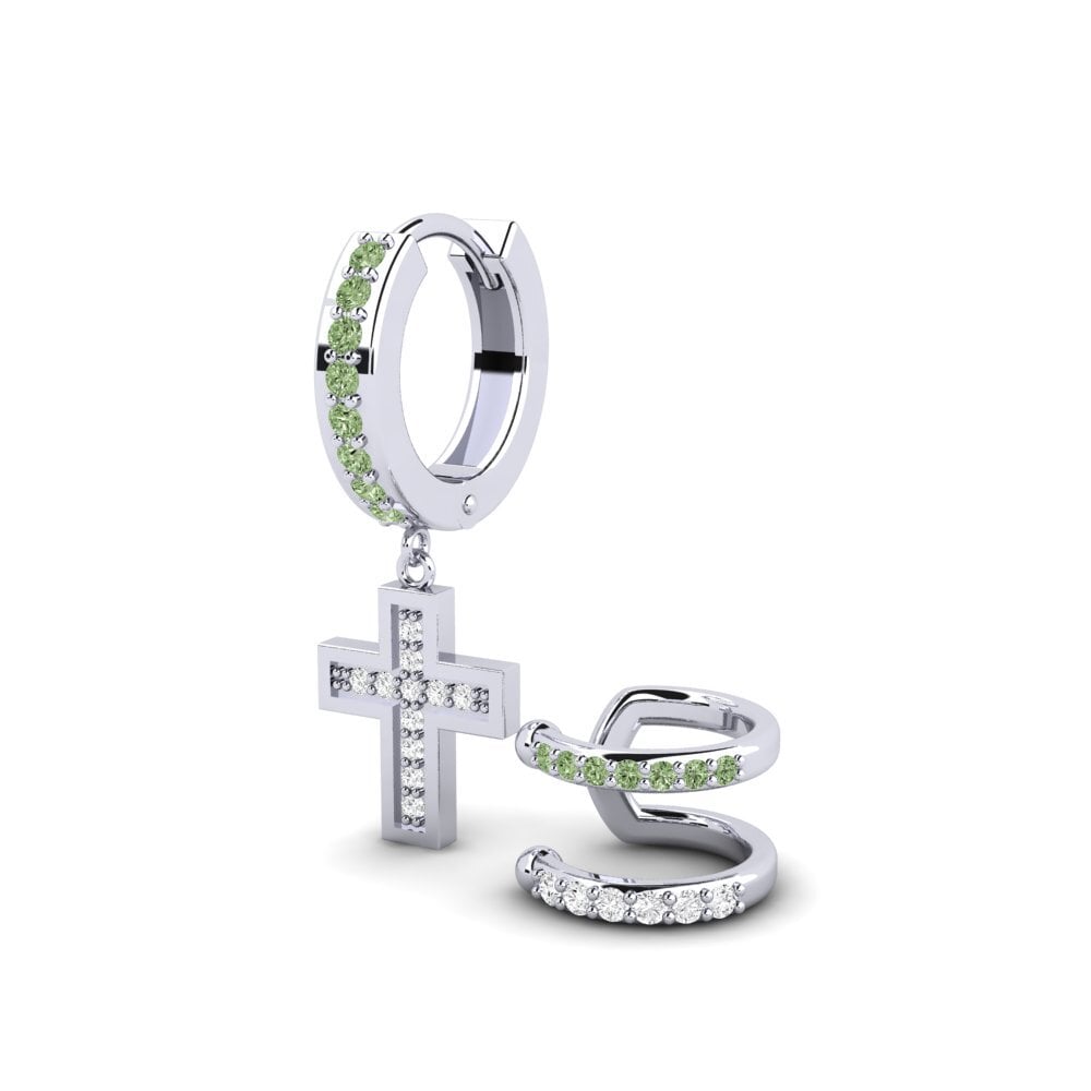 Diamante verde Pendiente para hombre Wildkogel - SET