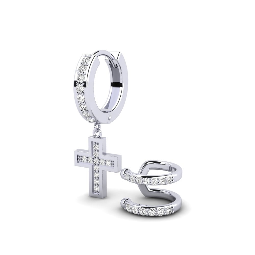 Moissanita Pendiente para hombre Wildkogel - SET