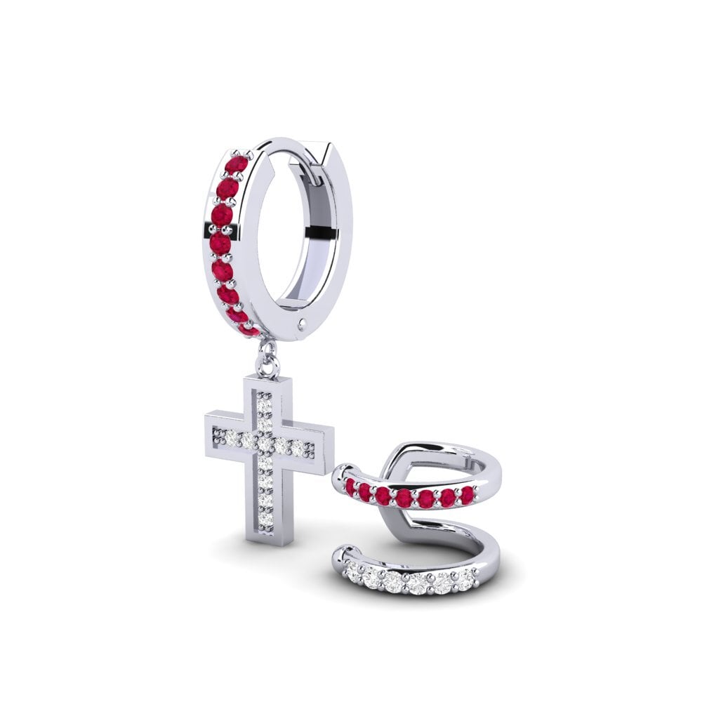 Rubí Pendiente para hombre Wildkogel - SET