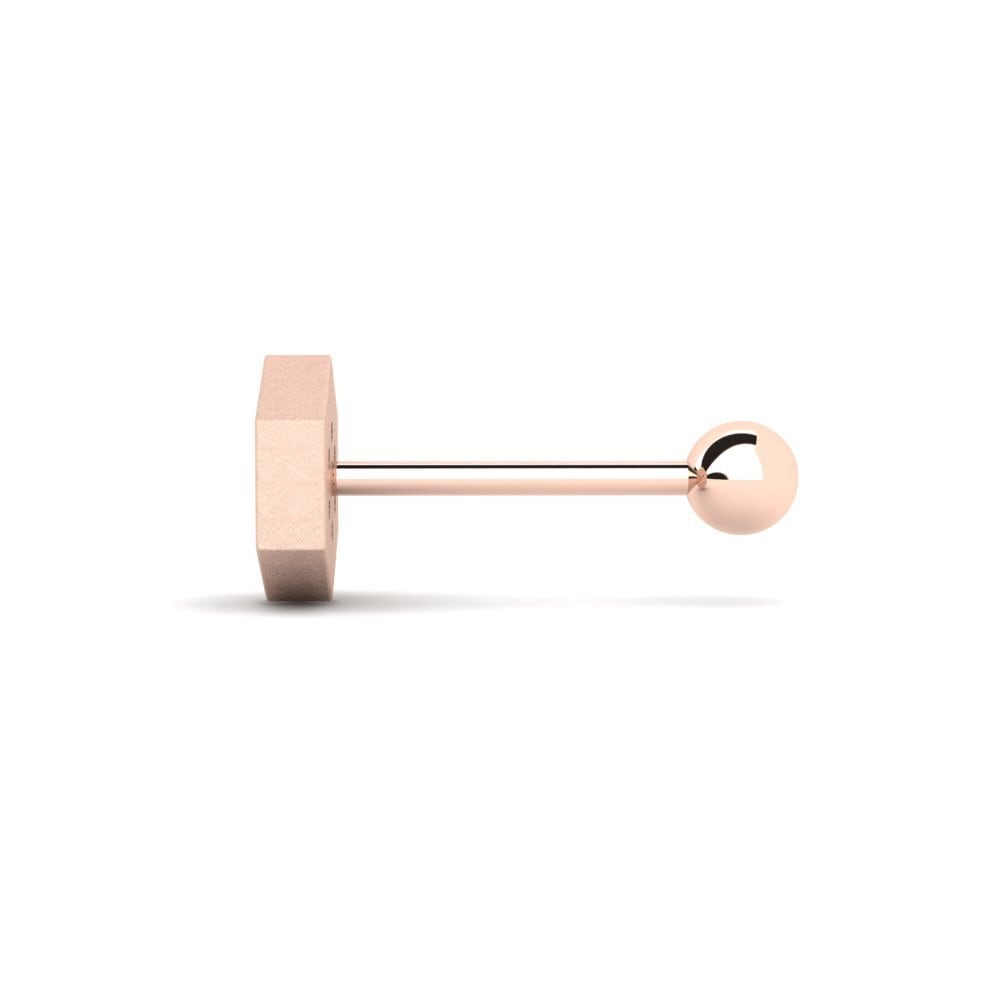14k Rose Gold Diamond Men's Piercing Wildspitze