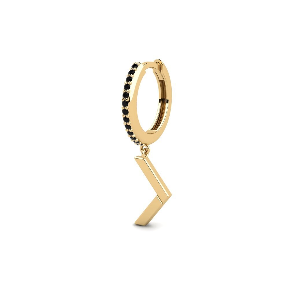 14ct Yellow Gold Men's Earring Zaforas - A