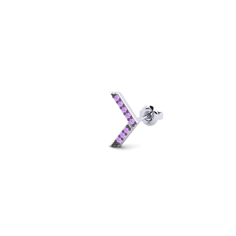 Amethyst Men's Earring Zaforas - B