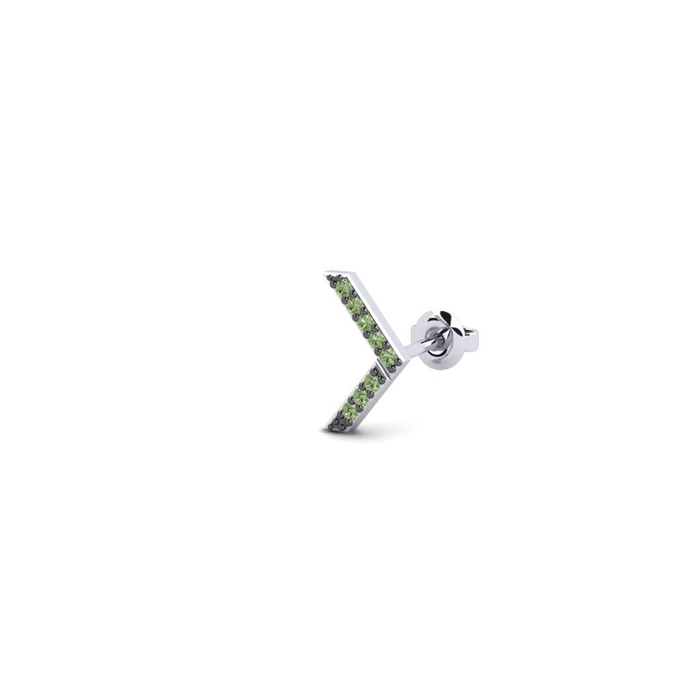 Green Diamond Men's Earring Zaforas - B