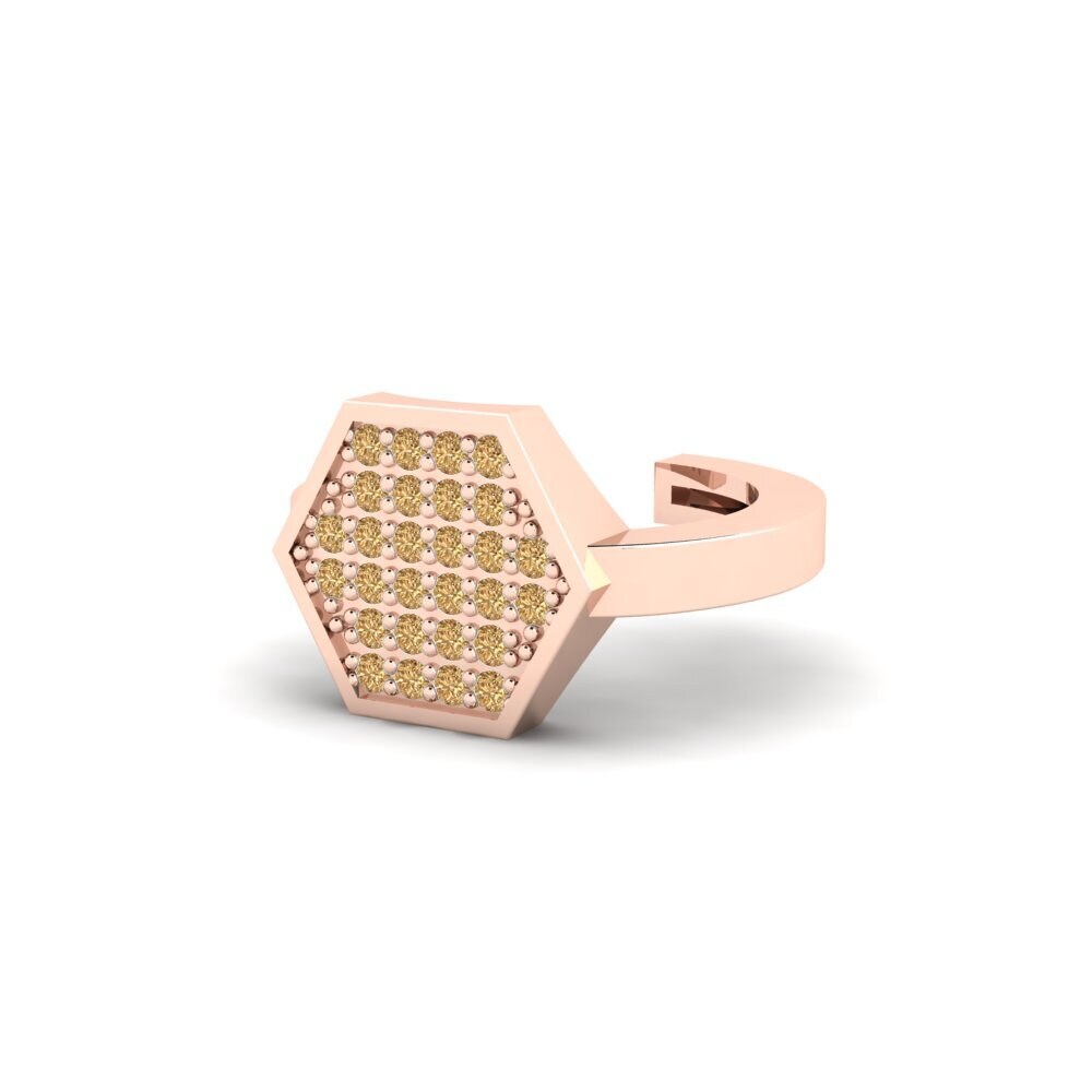 9ct Rose Gold Brown Diamond Men's Ear Cuff Zapaleri