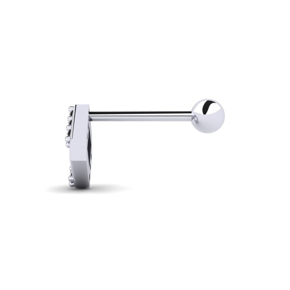 925 stříbro Černý onyx Piercing pro muže Bujny