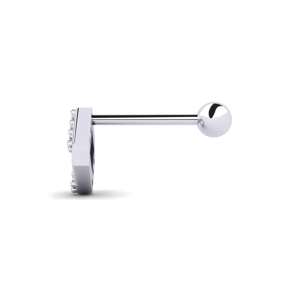925 stříbro Laboratorně vytvořené diamanty Piercing pro muže Bujny