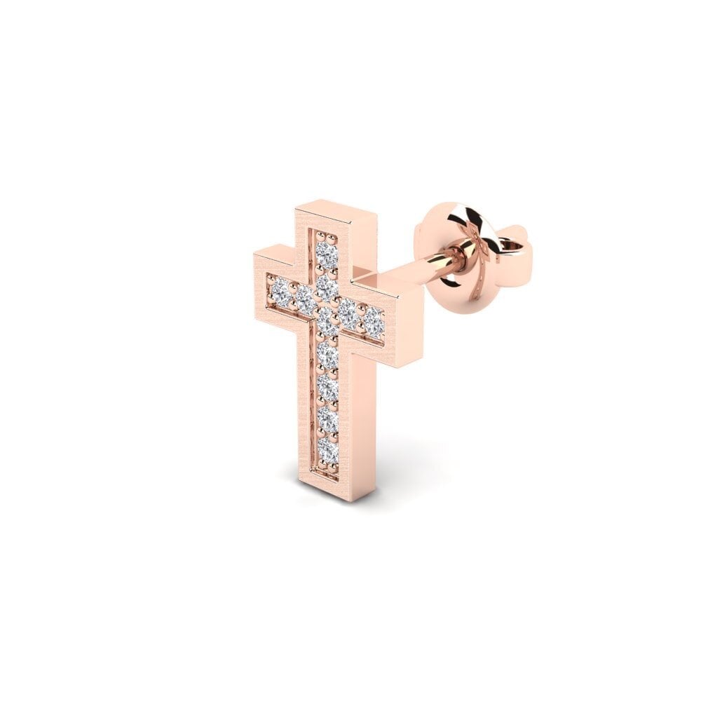 14k Oro Rosa Pendiente para hombre Gaisberg - A