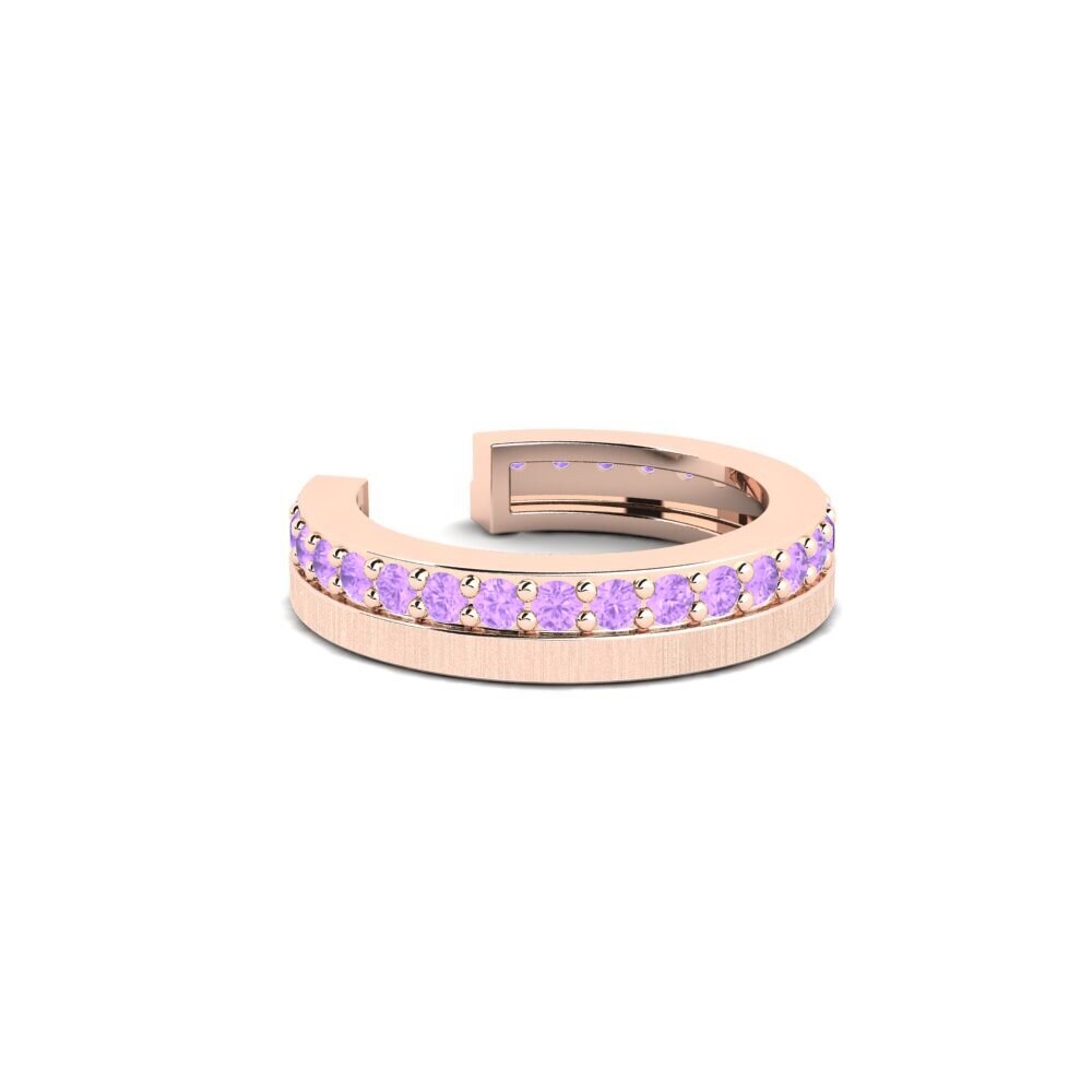 9k Oro Rosa Amatista Aro oreja hombre Gaisberg - B