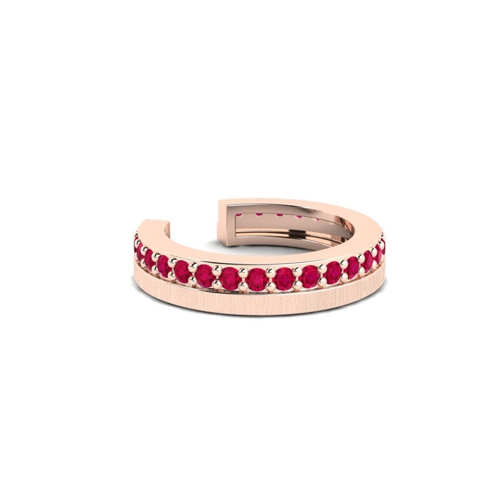 18ct Rose Gold Ruby Men's Ear Cuff Gaisberg - B