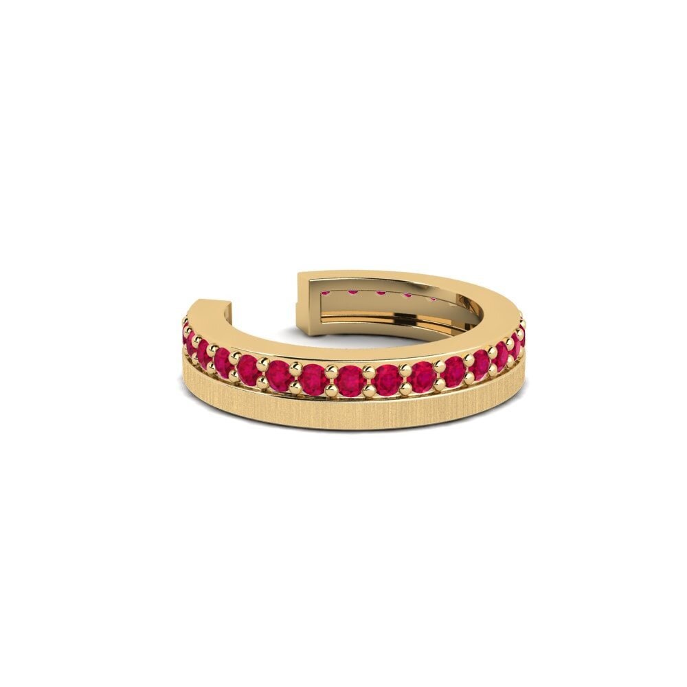 14ct Yellow Gold Ruby Men's Ear Cuff Gaisberg - B