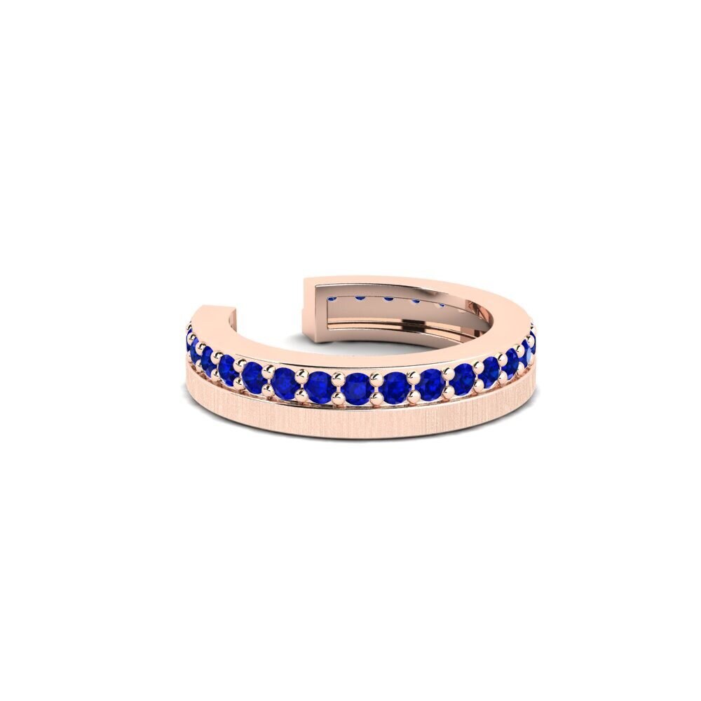 14ct Rose Gold Sapphire Men's Ear Cuff Gaisberg - B