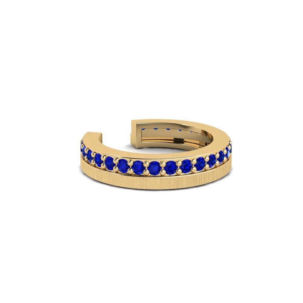 18ct Yellow Gold Sapphire Men's Ear Cuff Gaisberg - B