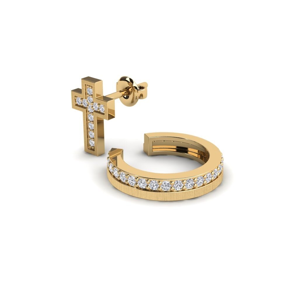 9k Oro Amarillo Pendiente para hombre Gaisberg - SET