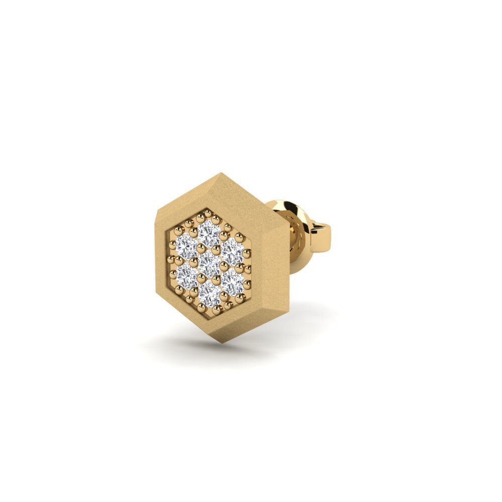 9ct Yellow Gold Men's Earring Galan