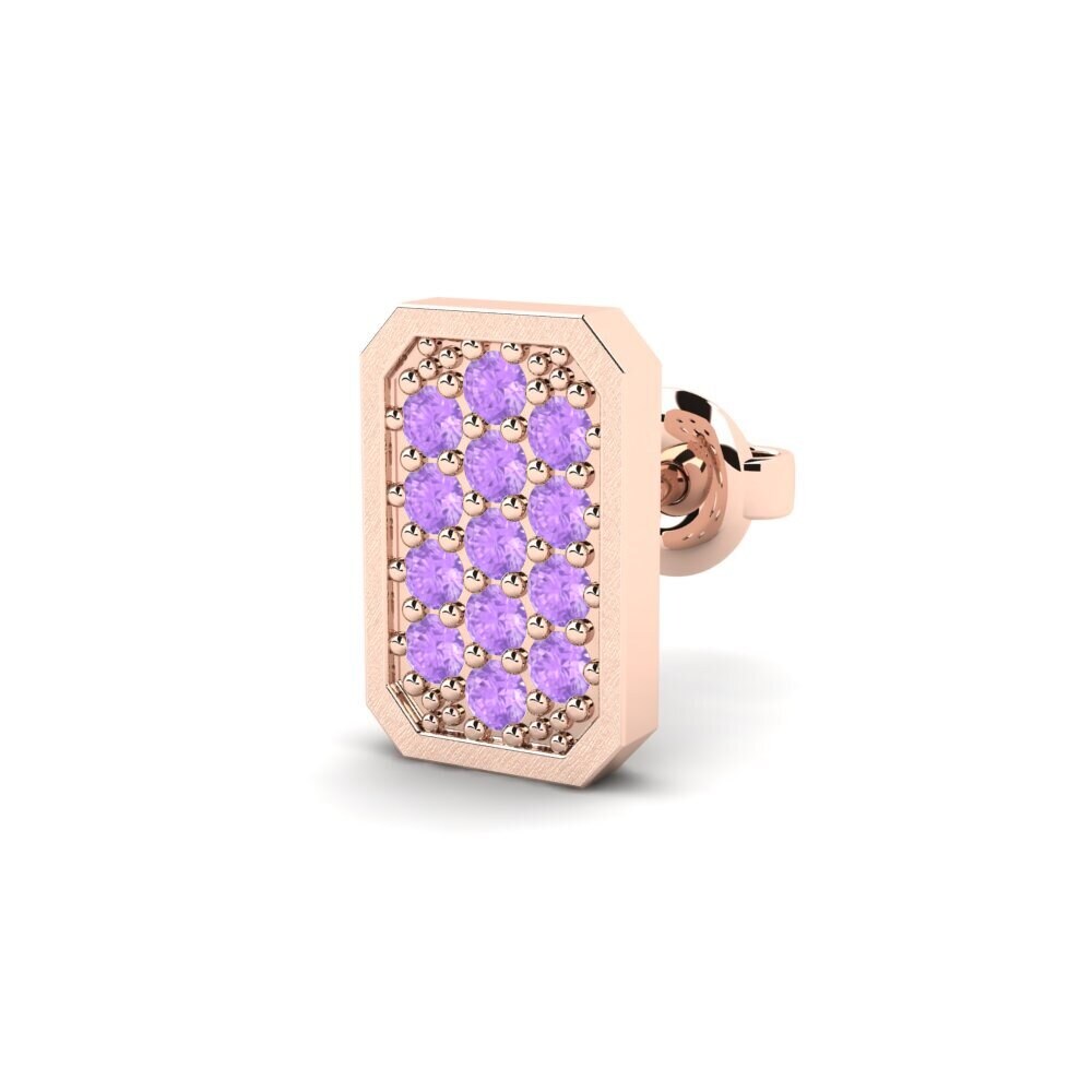 9k Oro Rosa Amatista Pendiente para hombre Grossglockner