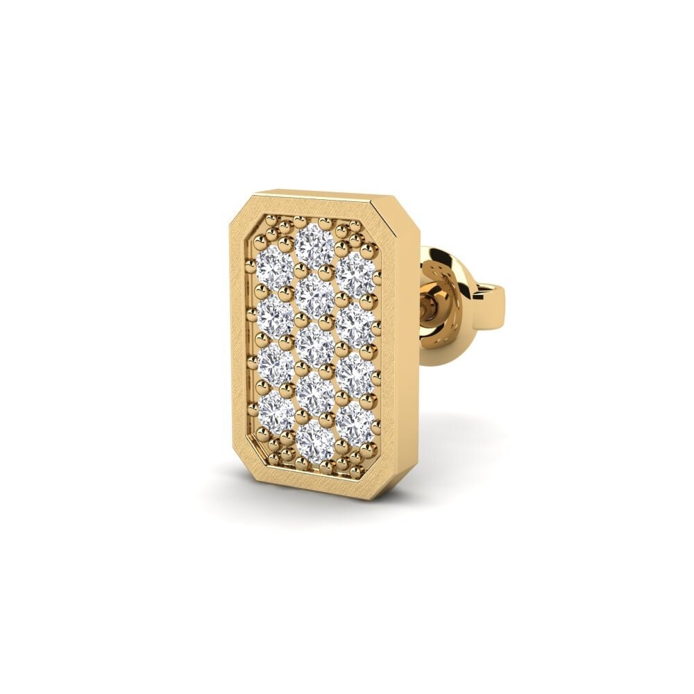14ct Yellow Gold Diamond Men's Earring Grossglockner